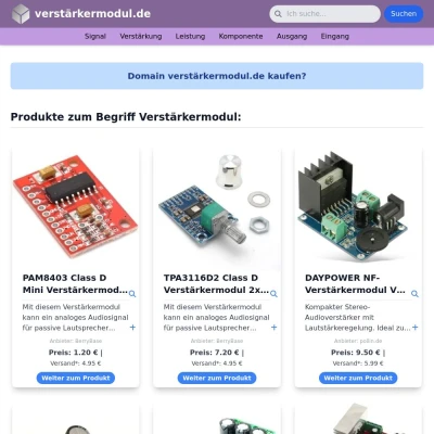 Screenshot verstärkermodul.de