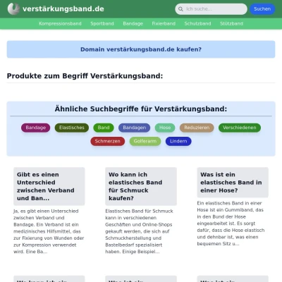 Screenshot verstärkungsband.de