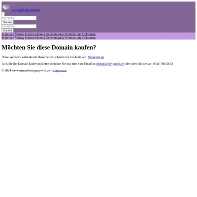 Screenshot vertragsbestätigung.de