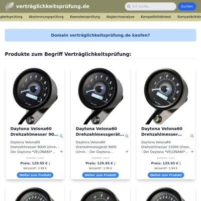 Screenshot verträglichkeitsprüfung.de