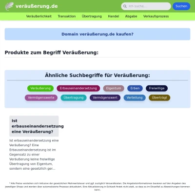 Screenshot veräußerung.de