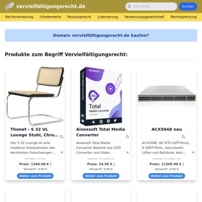 Screenshot vervielfältigungsrecht.de