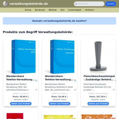 Screenshot verwaltungsbehörde.de