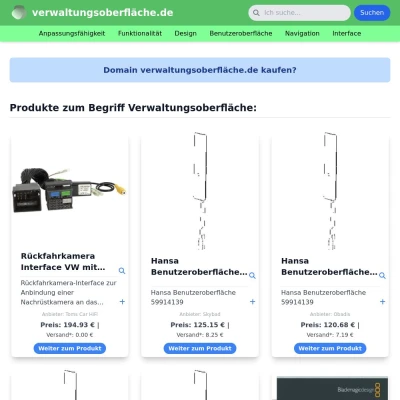 Screenshot verwaltungsoberfläche.de