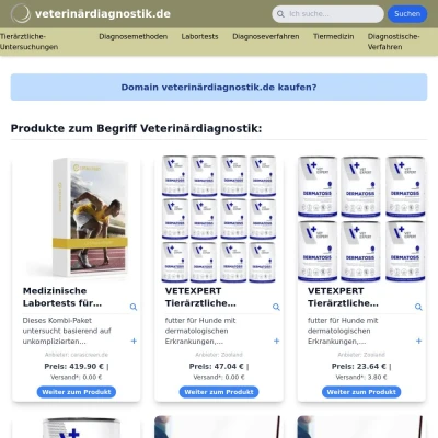 Screenshot veterinärdiagnostik.de