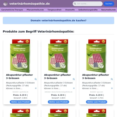 Screenshot veterinärhomöopathie.de