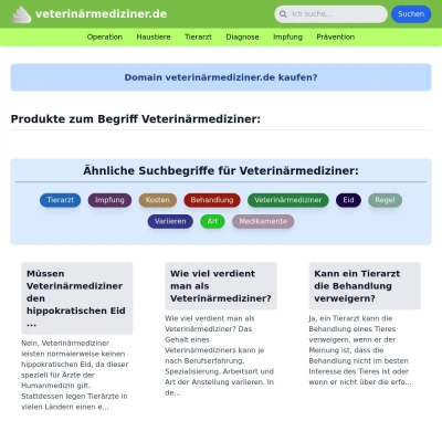 Screenshot veterinärmediziner.de