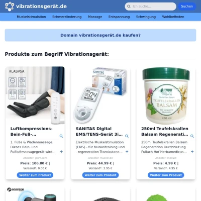 Screenshot vibrationsgerät.de