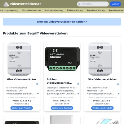 Screenshot videoverstärker.de