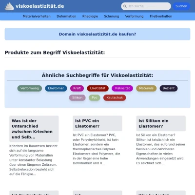 Screenshot viskoelastizität.de