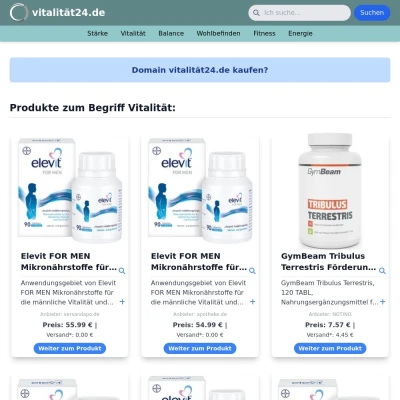 Screenshot vitalität24.de
