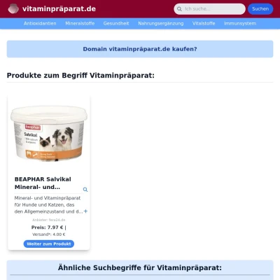 Screenshot vitaminpräparat.de