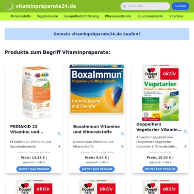 Screenshot vitaminpräparate24.de