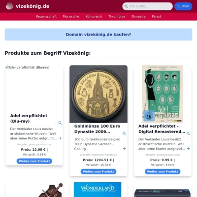 Screenshot vizekönig.de