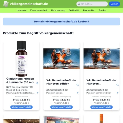 Screenshot völkergemeinschaft.de