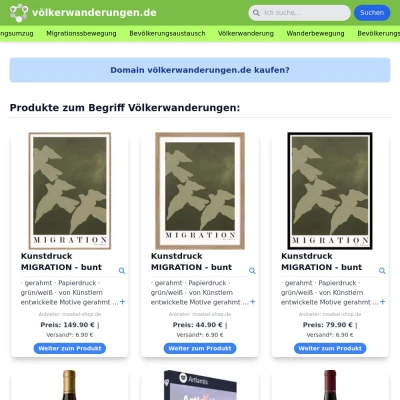 Screenshot völkerwanderungen.de