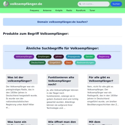 Screenshot volksempfänger.de