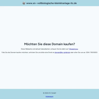 Screenshot vollbiologische-kleinkläranlage.de