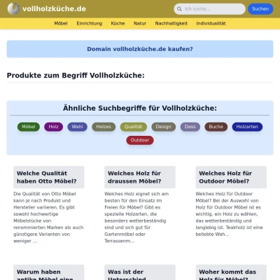 Screenshot vollholzküche.de