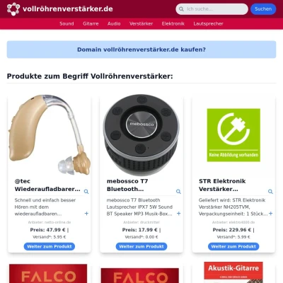 Screenshot vollröhrenverstärker.de