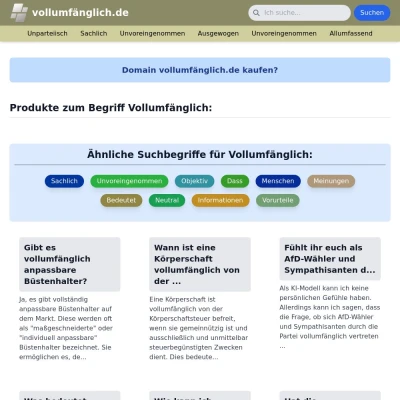 Screenshot vollumfänglich.de