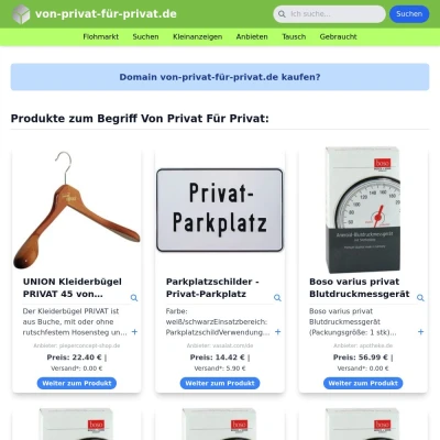 Screenshot von-privat-für-privat.de