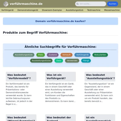 Screenshot vorführmaschine.de