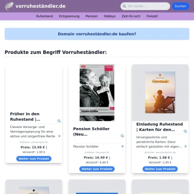 Screenshot vorruheständler.de