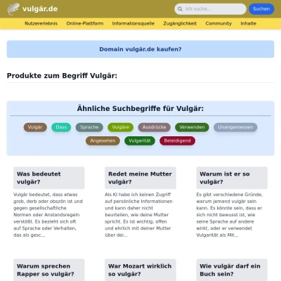 Screenshot vulgär.de