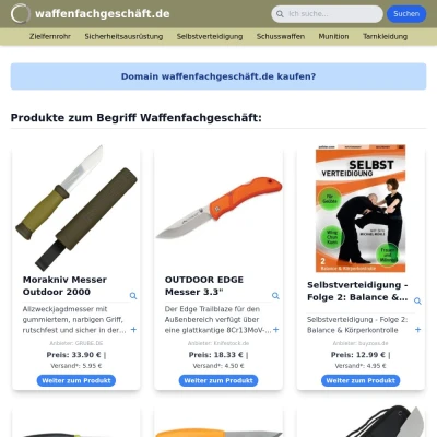 Screenshot waffenfachgeschäft.de