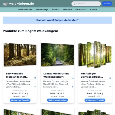 Screenshot waldkönigen.de