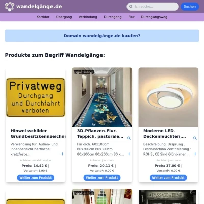 Screenshot wandelgänge.de