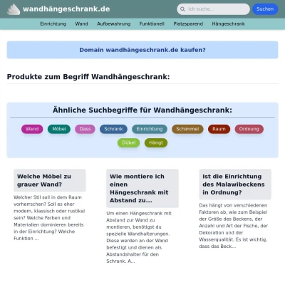 Screenshot wandhängeschrank.de