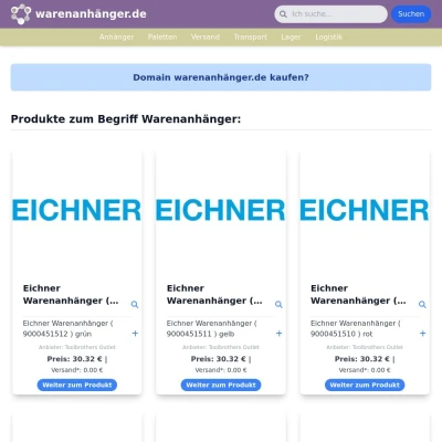 Screenshot warenanhänger.de