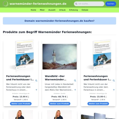 Screenshot warnemünder-ferienwohnungen.de