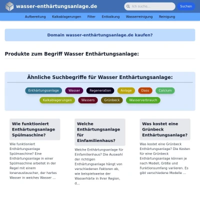 Screenshot wasser-enthärtungsanlage.de