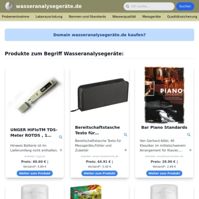 Screenshot wasseranalysegeräte.de