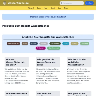 Screenshot wasserfläche.de