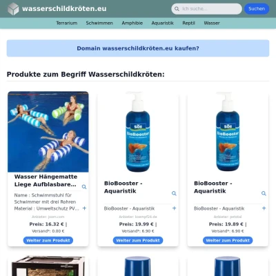 Screenshot wasserschildkröten.eu