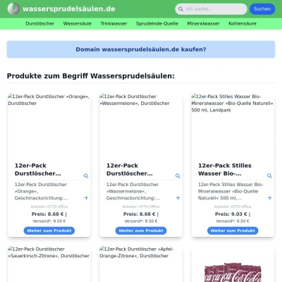 Screenshot wassersprudelsäulen.de