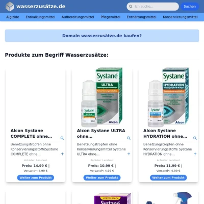 Screenshot wasserzusätze.de