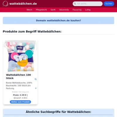 Screenshot wattebällchen.de