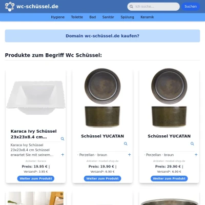 Screenshot wc-schüssel.de