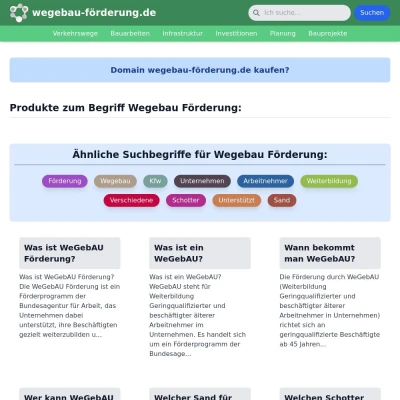 Screenshot wegebau-förderung.de