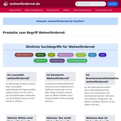 Screenshot wehenfördernd.de