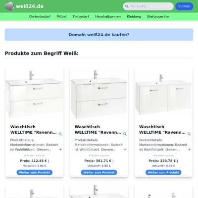 Screenshot weiß24.de