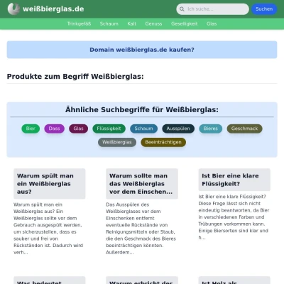 Screenshot weißbierglas.de