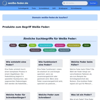 Screenshot weiße-feder.de
