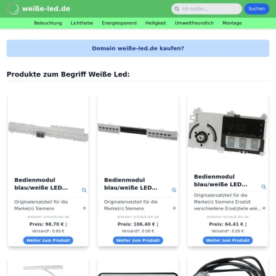 Screenshot weiße-led.de