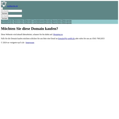 Screenshot weißgeräte.de